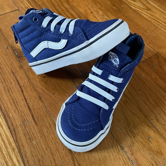 Vans Shoes Royal Toddlers Vans Sk8hi Zip Royal Blue White Poshmark